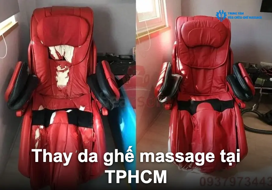 Thay da ghế massage tại TPHCM